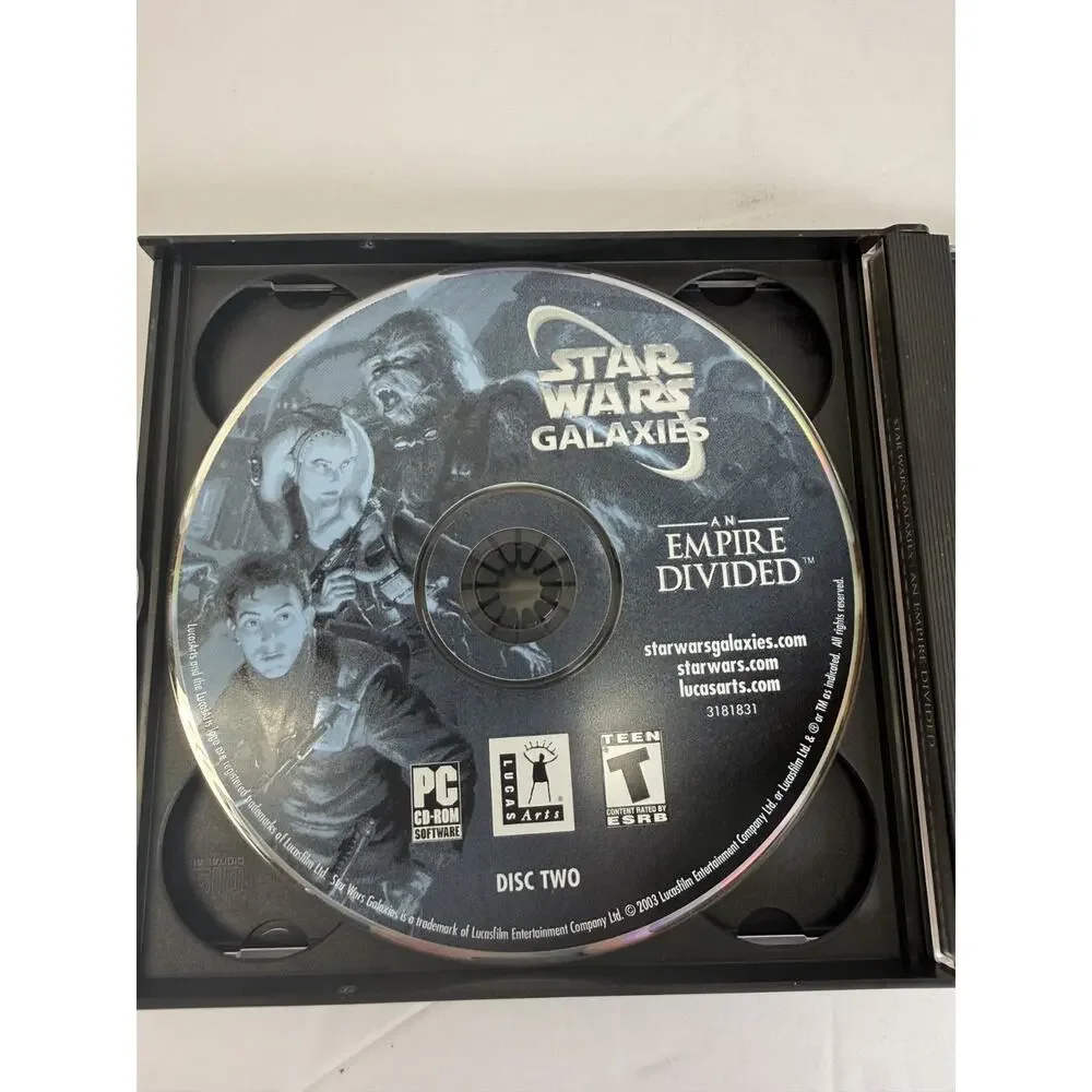 Star Wars Galaxies: An Empire Divided (PC CD-ROM) 3-Disc Set, With Code